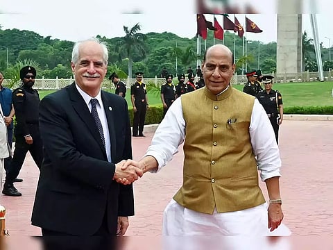 Defence Minister Rajnath Singh, Argentine counterpart Jorge Enrique Taiana hold talks