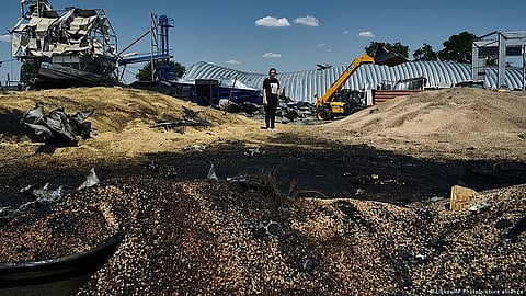 ‘Russian drones destroy grain warehouses at Ukraine ports’