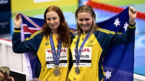 Hafnaoui, Marchand, Qin win world titles O’Callaghan wins 200m freestyle title