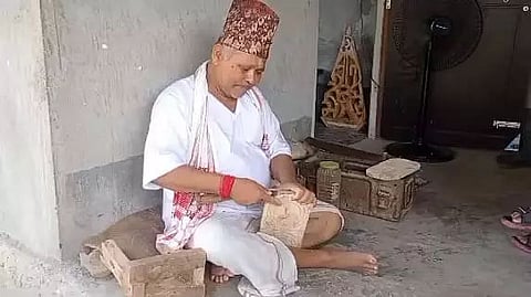 Assam: Harilal Chiruwal's Artistry Shines Through Innovative Wooden Sculptures