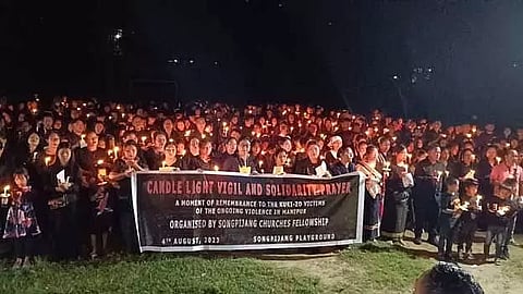 Manipur violence: Kukis hold candlelight vigil in Haflong