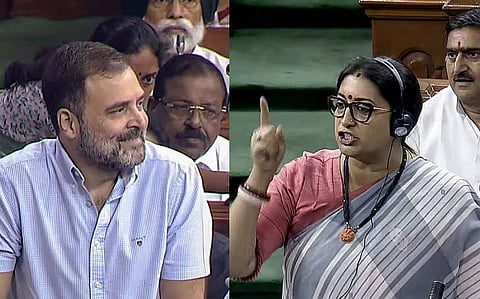 Smriti Irani slams Rahul Gandhi over his gesture of flying kiss