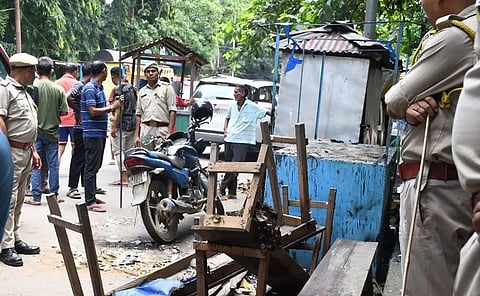 Guwahati Municipal Corporation evicts vendors from near Cotton University