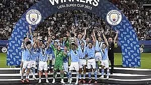 Man City sink Sevilla in shootout to win first Super Cup