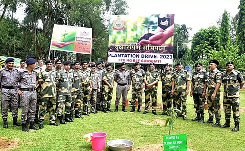 Border Security Force, Guwahati organizes tree plantation campaign