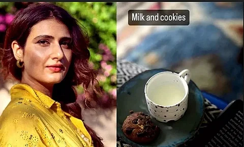 Fatima Sana Shaikh’s Sunday treat: Milk and cookies