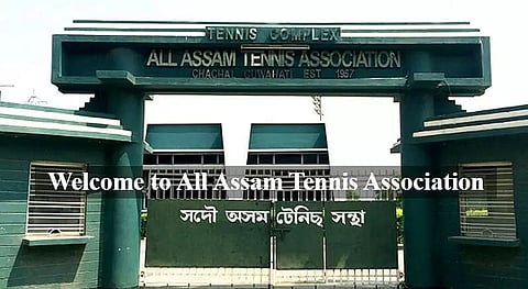 New flood lights at All Assam Tennis Association complex in Guwahati city