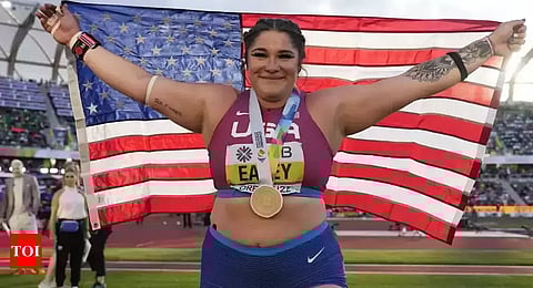 World Athletics Championship: American Chase Ealey wins shot put gold again