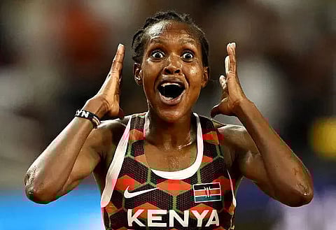 Kenya’s Kipyegon becomes first woman to claim 1500-5000 double at worlds