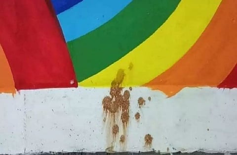 Red spit stains appear on Maligaon flyover before inauguration