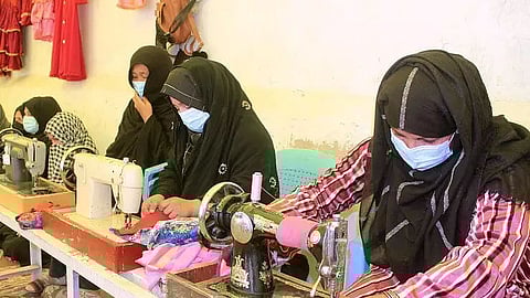Woman entrepreneur manages tailoring workshop amid Taliban restrictions in Kabul