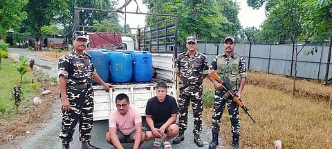 Assam: 750 litres of diesel brought from Bhutan seized