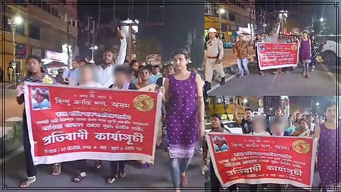 Assam: Hindu Krant Dal demands justice for Meehak Sharma, stages protest