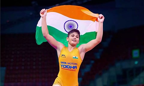 Antim Panghal stuns Olivia Dominique Parrish en route to World Championship semifinals