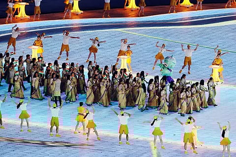 Asian Games opens with futuristic ceremony promoting principles of simplicity, sustainability and cost-effectiveness