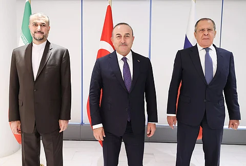 Iranian, Russian, Turkish FMs, UN envoy discuss Syrian situation