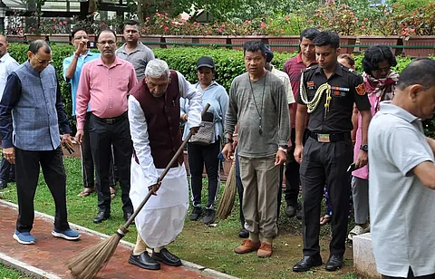 Meghalaya Governor Phagu Chauhan participates in cleaning drive
