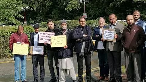 PoK activists hold protest outside Pakistan consulate in Bradford