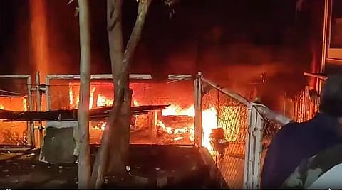 Guwahati: Fire breaks out in food stall near Dighalipukhuri
