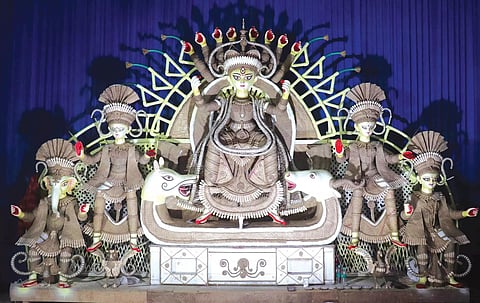 With attractive themes, Puja organizers compete to draw devotees and pandal hoppers in Guwahati