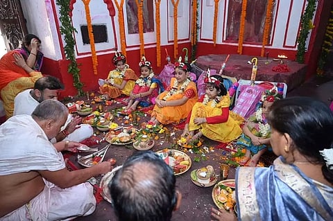 Kumari Puja sans idols underway in Kamakhya Temple, Guwahati