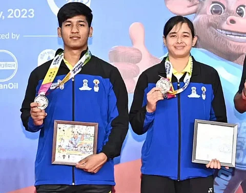 Assam shuttlers Suraj Goala and Manali Bora win bronze in mixed doubles
Karnataka end badminton campaign with 3 gold