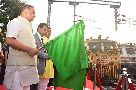 Assam: Chief Minister Himanta Flags Off Amrit Kalash Yatra from Guwahati