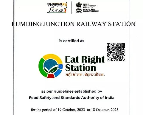 Assam: Lumding Railway Station Receives 'Eat Right Station' Certification