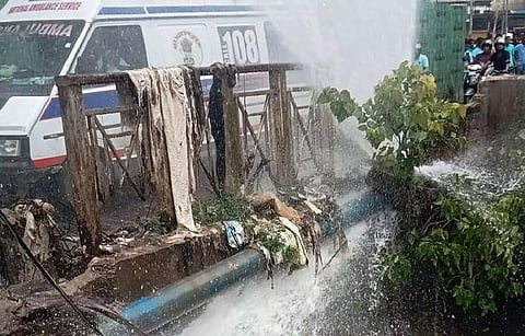Yet another incident of water pipe leakage in Geetanagar locality of Guwahati city