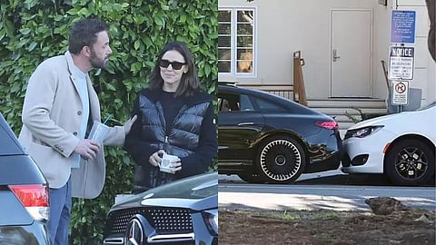 Ben Affleck bumps his luxury car after chatting with ex Jennifer Garner
