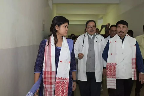 Assam Agriculture Minister Atul Bora visits Bokakhat Sub-Division Civil Hospital