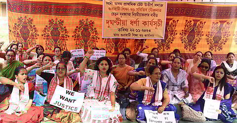 Teachers’ association stages 2-hr sit-in protest in every BEEO across Assam