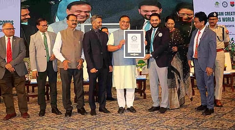 Assam CM Himanta Biswa Sarma Receives Guinness World Record Certificates
