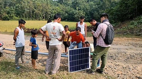 Assam: Single-wire solar fence, solar lights installed to mitigate Human Elephant Conflict