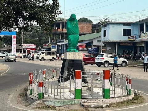 ‘No human being was involved in manhandling of Gandhi’s statue’