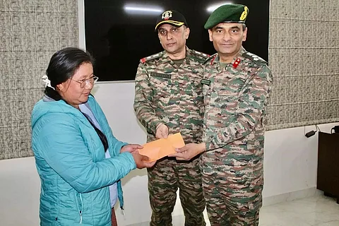 Financial assistance provided to war widows at Station Headquarters Tawang