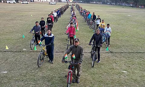 Assam Rifles organizes cycle rally at Lokra