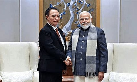 Mizoram CM Lalduhoma discusses Myanmar refugee issue with PM Modi