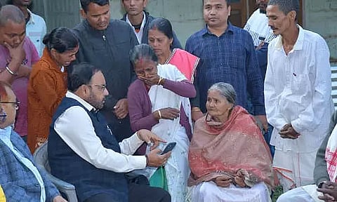 Health Minister Keshab Mahanta visits house of family members of deceased