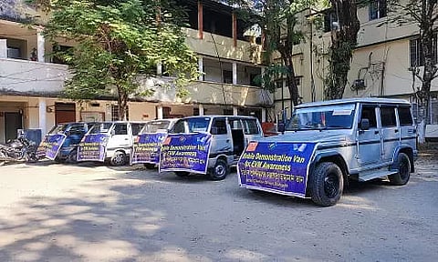 Dibrugarh Deputy Commissioner Vikram Kairi flagged off mobile vans for EVM awareness