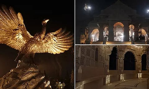 Ram Janmbhoomi Trust shares stunning pictures of Ram Mandir bathed in nightlight