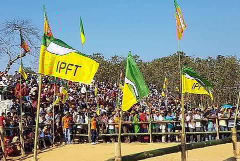 Manik Sarkar addresses an election rally