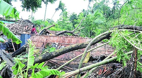 Several houses damaged due to storm