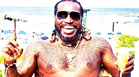 Gayle goes fishing in Kerala