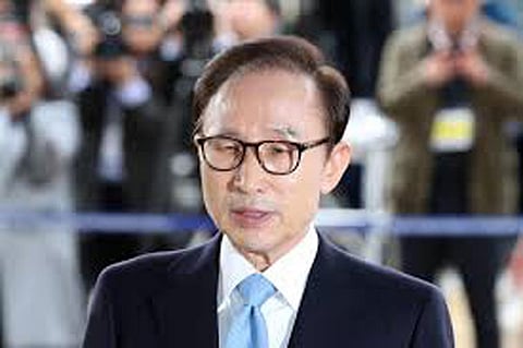 Ex-S Korean President denies charges in corruption trial