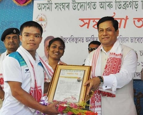 Weightlifter Surajit felicitated
