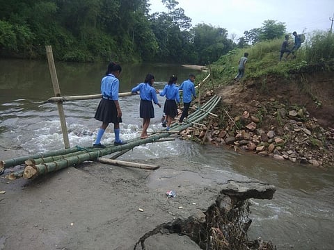Deopani river washes away culvert, villages cut off