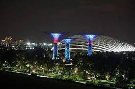 Kim learned about Singapore's development during night tour