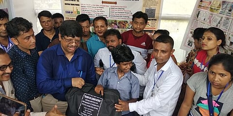 NGO distributes TLM kits among differently-abled trainees