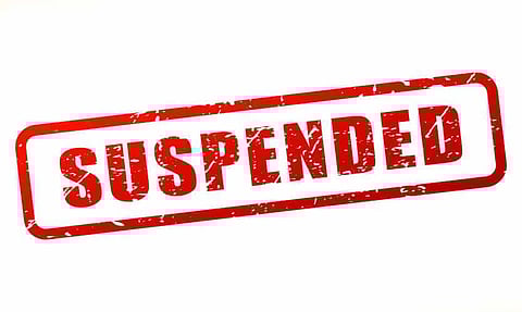 6 suspended, FIRs slapped on them